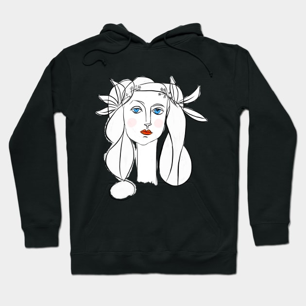 Denizko Art Woman by Picasso - White Hoodie by denizko